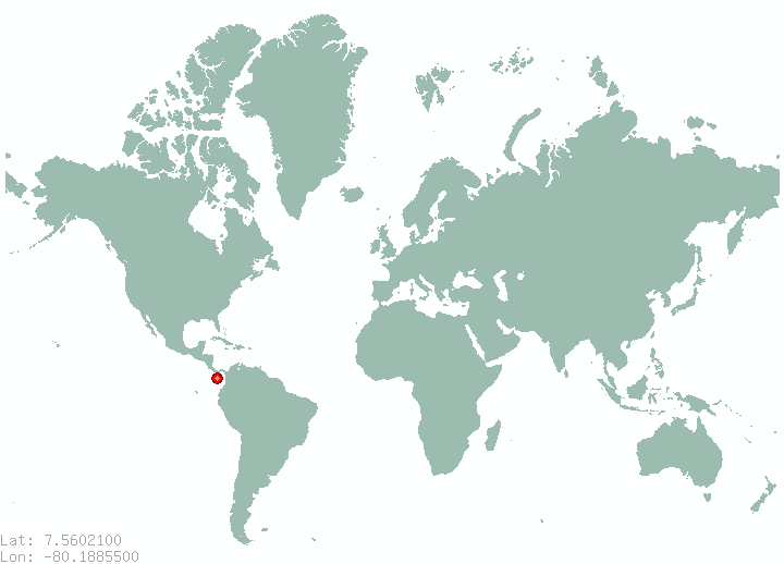 Tabanito in world map